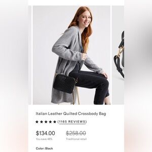 Quince Italian Leather Quilted Crossbody